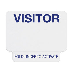One-Step® Visitor Badge, Pre-Printed 