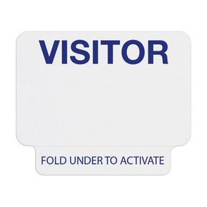 One-Step® Visitor Badge, Pre-Printed "VISITOR", Hand-Writable (Box of 500)