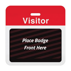 Expiring Visitor Badge BACK - Pre-Printed Title (Box of 1000)