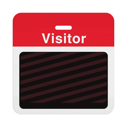 Slotted expiring badge back with printed red 
