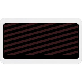 Large adhesive expiring badge back with red bars