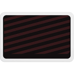 Adhesive expiring badge back with red bars