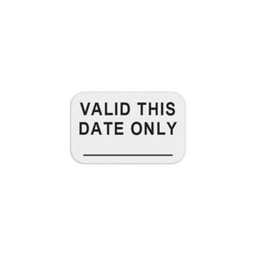TEMPbadge® Expiring Visitor Token - Pre-Printed "VALID THIS DATE ONLY", Hand-Writable (Box of 1000)