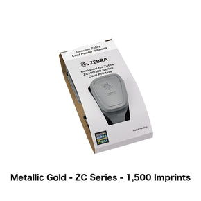 Metallic Gold Printer Ribbon (Zebra ZC Series, 1,500 Imprints)