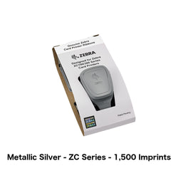 Metallic Silver Printer Ribbon (Zebra ZC Series, 1,500 Imprints)