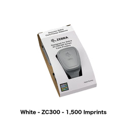 White Printer Ribbon (Zebra ZC300 Series, 1,500 Imprints)