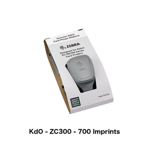 KdO Black Dye-Sub Printer Ribbon (Zebra ZC300 Series, 700 Imprints)