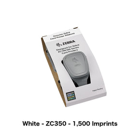 White Printer Ribbon (Zebra ZC350, 1,500 Imprints)
