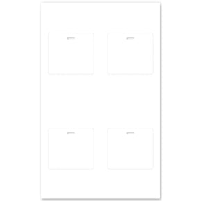 Blank laser-printable ID cards with horizontal slot (Data Collection Size, 3.25" x 2.313", 4 cards per 8.5" x 11" sheet)