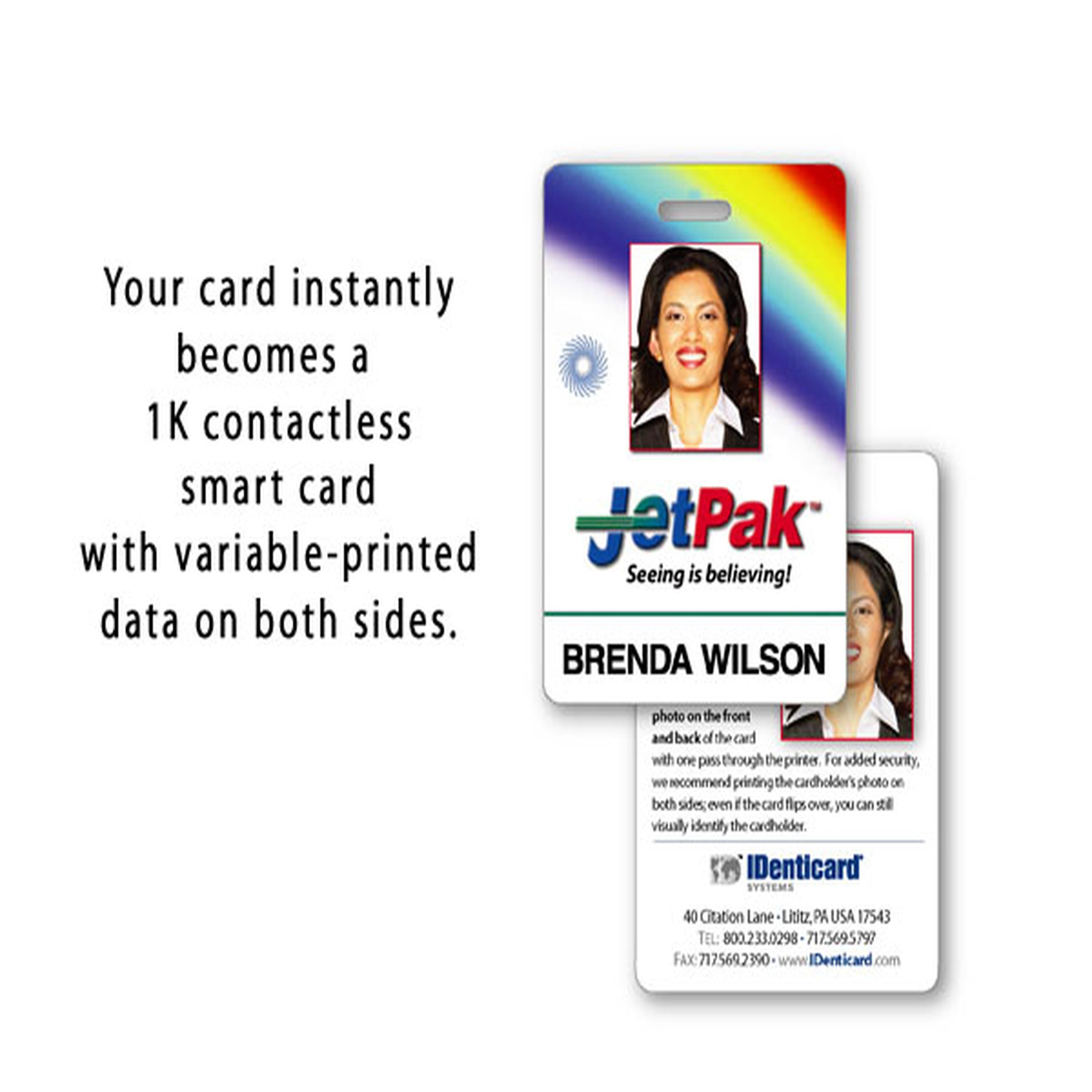 Digital Insert Card SMART Insert for 2-Sided IDentiSMART ID Cards (Vertical, 2.31